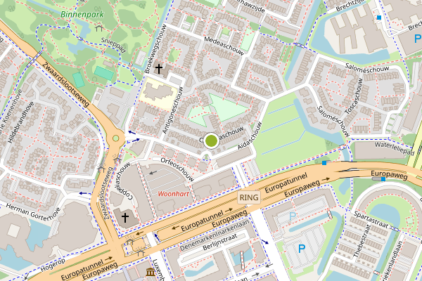 Ambulance-melding op Candidaschouw, Zoetermeer op 10 mei, kaart-overzicht