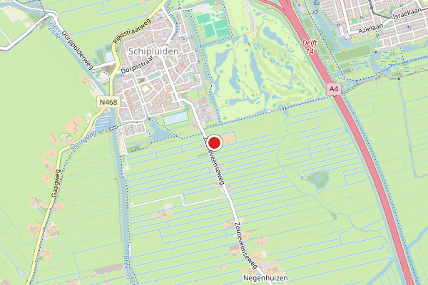 Brandweer-melding op Schipluiden op 19 juli, kaart-overzicht