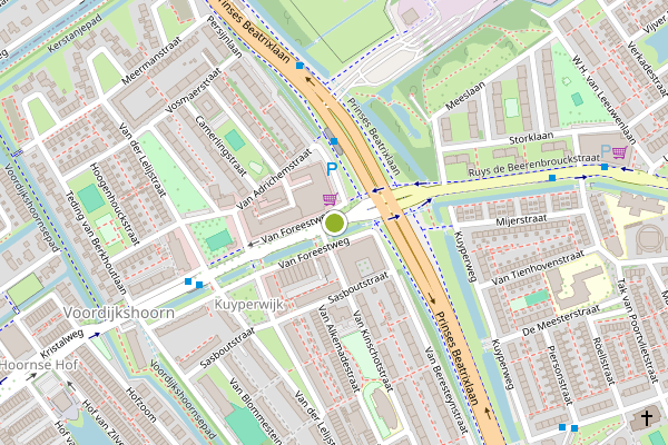 Ambulance-melding op Van Foreestweg, Delft op 10 mei, kaart-overzicht