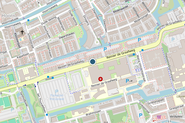Politie-melding op Reinier de Graafweg, Delft op 10 mei, kaart-overzicht