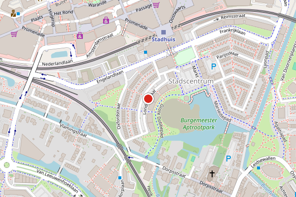 Brandweer-melding op Londenstraat, Zoetermeer op 19 juli, kaart-overzicht