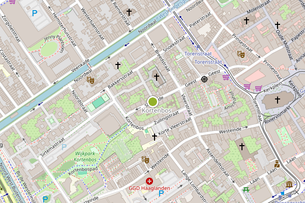 Ambulance-melding op Slijkeinde, Den Haag op 19 juli, kaart-overzicht