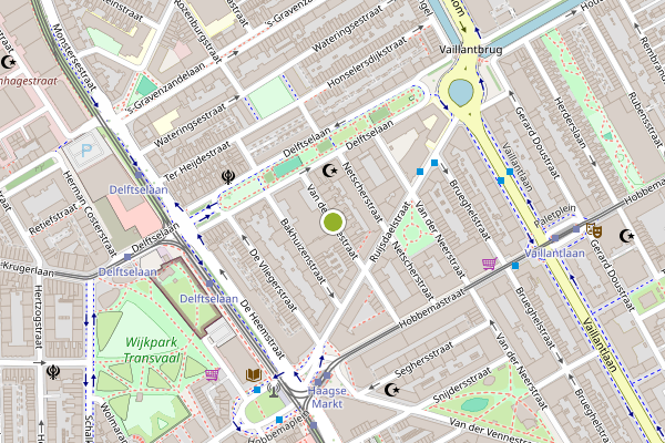 Ambulance-melding op Van de Veldestraat, Den Haag op 19 juli, kaart-overzicht