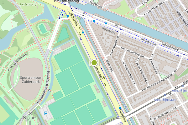 Ambulance-melding op Moerweg, Den Haag op 19 juli, kaart-overzicht