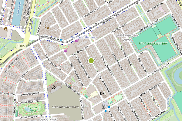 Ambulance-melding op Hugo Verrieststraat, Den Haag op 20 juli, kaart-overzicht