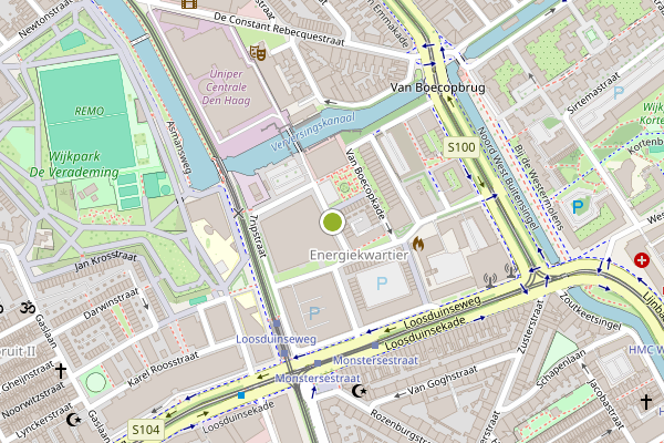 Ambulance-melding op Esperantostraat, Den Haag op 20 juli, kaart-overzicht