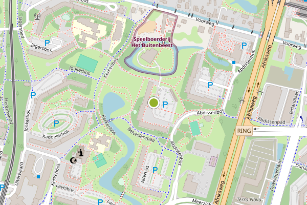 Ambulance-melding op Belvederebos, Zoetermeer op 20 juli, kaart-overzicht