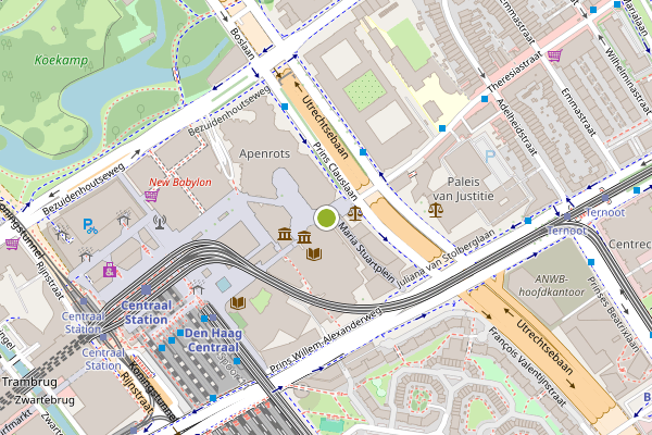 Ambulance-melding op Prins Willem-Alexanderhof, Den Haag op 20 juli, kaart-overzicht