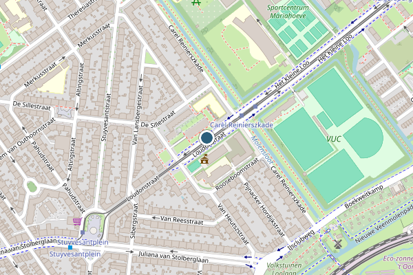 Politie-melding op Loudonstraat, Den Haag op 20 juli, kaart-overzicht