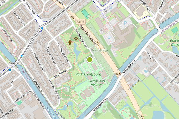 Ambulance-melding op Arentsburghlaan, Voorburg op 20 juli, kaart-overzicht