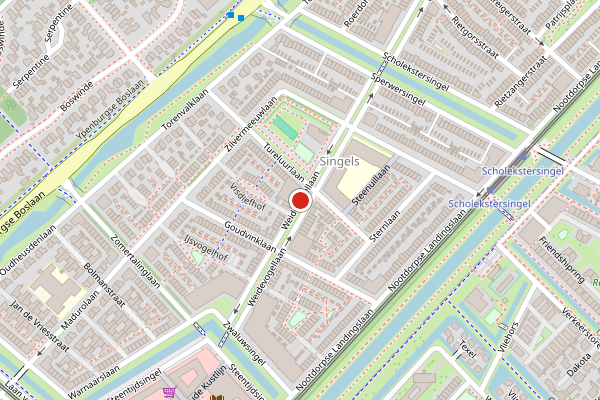Brandweer-melding op Weidevogellaan, Den Haag op 20 juli, kaart-overzicht