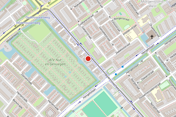 Brandweer-melding op Dedemsvaartweg, Den Haag op 20 juli, kaart-overzicht