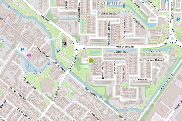 Ambulance-melding op De la Gardestraat, Zoetermeer op 20 juli, kaart-overzicht