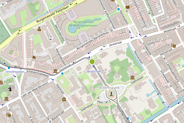Ambulance-melding op Alexanderstraat, Den Haag op 21 juli, kaart-overzicht