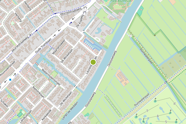Ambulance-melding op Laurentiusweer, Leidschendam op 21 juli, kaart-overzicht