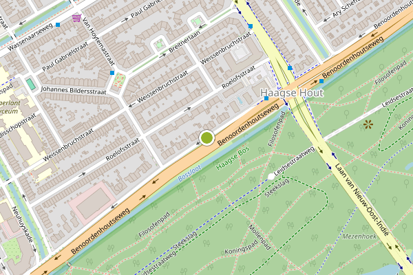Ambulance-melding op Benoordenhoutseweg, Den Haag op 21 juli, kaart-overzicht