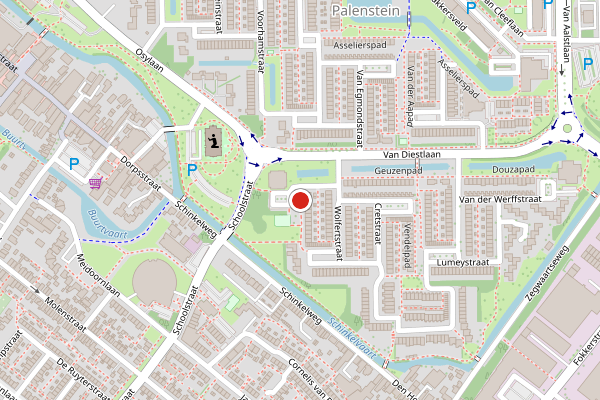 Brandweer-melding op De la Gardestraat, Zoetermeer op 21 juli, kaart-overzicht