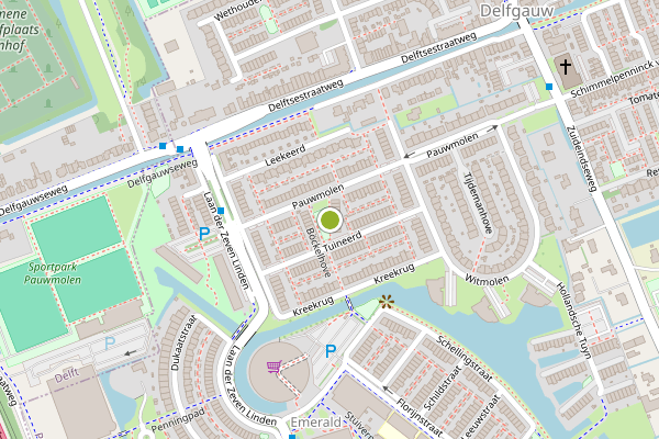 Ambulance-melding op Bockelhove, Delfgauw op 21 juli, kaart-overzicht