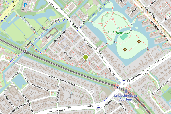 Ambulance-melding op Okerhof, Voorburg op 11 mei, kaart-overzicht