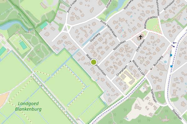 Ambulance-melding op Waldeck Pyrmontlaan, Wassenaar op 21 juli, kaart-overzicht