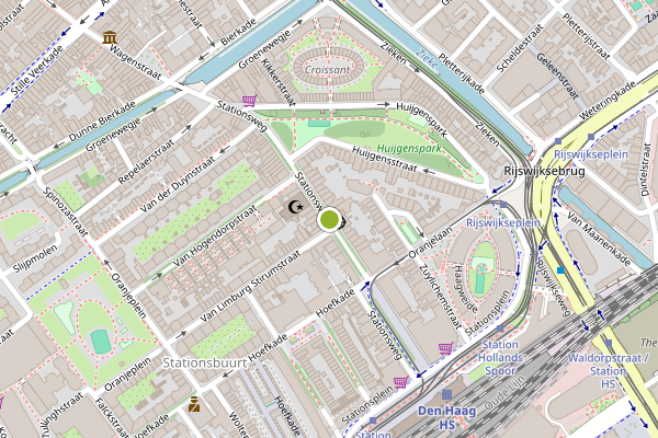 Ambulance-melding op Stationsweg, Den Haag op 21 juli, kaart-overzicht