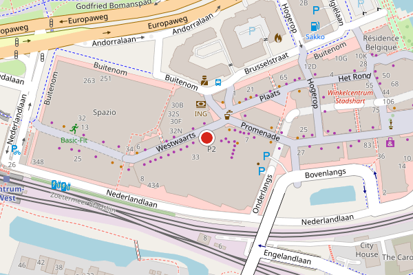Brandweer-melding op Westwaarts, Zoetermeer op 11 mei, kaart-overzicht