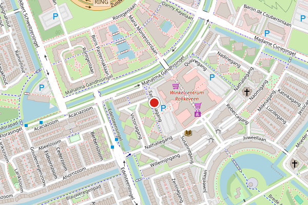 Brandweer-melding op Samanthagang, Zoetermeer op 11 mei, kaart-overzicht