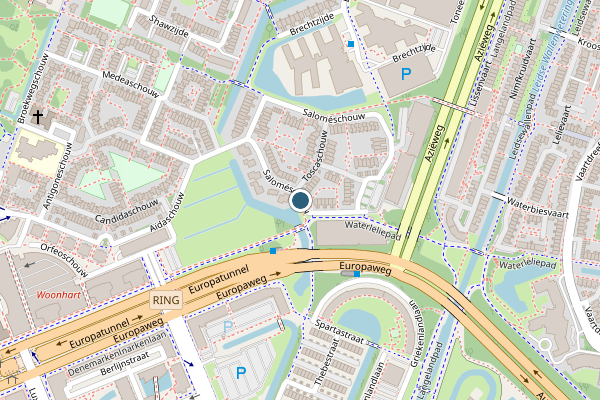Politie-melding op Salomeschouw, Zoetermeer op 11 mei, kaart-overzicht