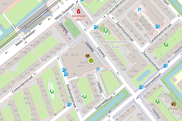 Ambulance-melding op Leyweg, Den Haag op 21 juli, kaart-overzicht