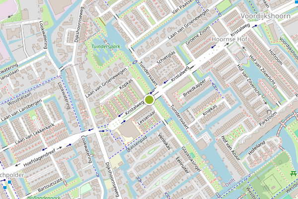 Ambulance-melding op Glaskloksingel, Delft op 11 mei, kaart-overzicht