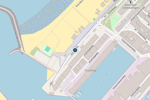 Politie-melding op Strandweg, Den Haag op 21 juli, kaart-overzicht
