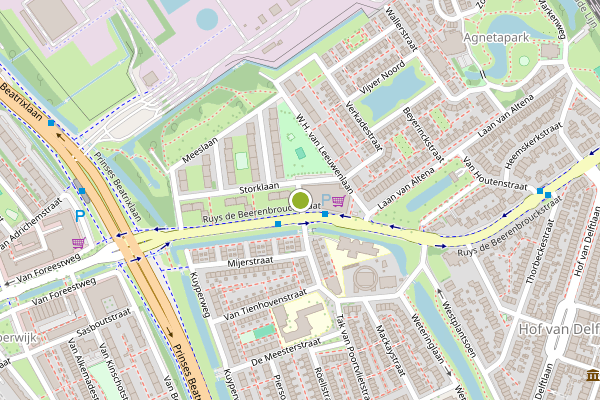 Ambulance-melding op Libourellaan, Delft op 11 mei, kaart-overzicht
