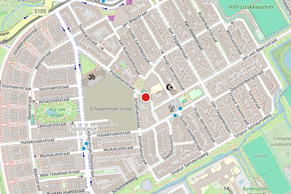 Brandweer-melding op Dr. Schaepmanstraat, Den Haag op 21 juli, kaart-overzicht