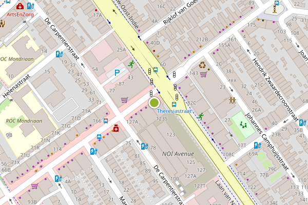 Ambulance-melding op Theresiastraat, Den Haag op 21 juli, kaart-overzicht
