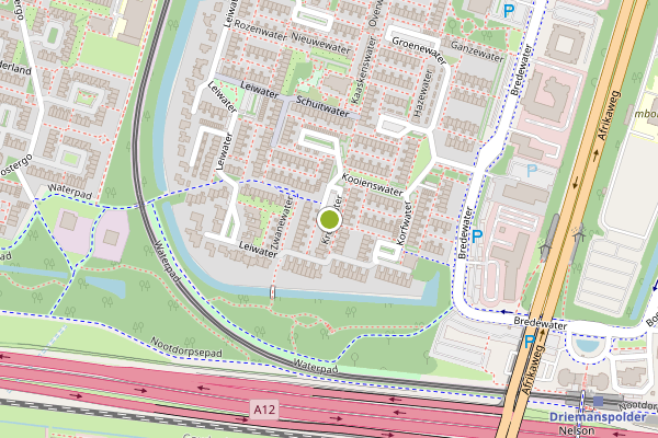 Ambulance-melding op Kromwater, Zoetermeer op 21 juli, kaart-overzicht