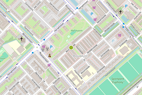Ambulance-melding op Winkelstede, Den Haag op 21 juli, kaart-overzicht