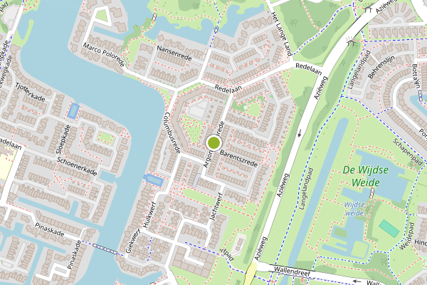 Ambulance-melding op Argonautenrede, Zoetermeer op 21 juli, kaart-overzicht