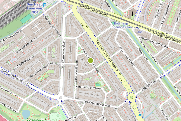 Ambulance-melding op van Faukenbergestraat, Voorburg op 21 juli, kaart-overzicht