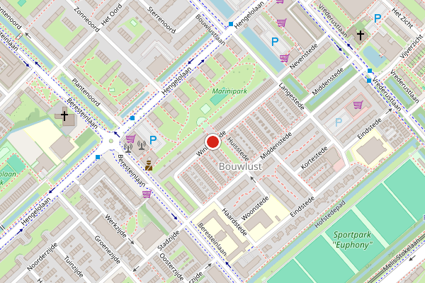 Brandweer-melding op Winkelstede, Den Haag op 21 juli, kaart-overzicht
