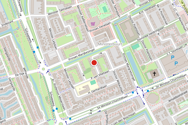 Brandweer-melding op P. Werthweynstraat, Rijswijk op 13 mei, kaart-overzicht