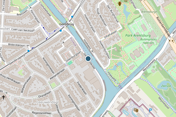 Politie-melding op Geestbrugkade, Rijswijk op 12 mei, kaart-overzicht