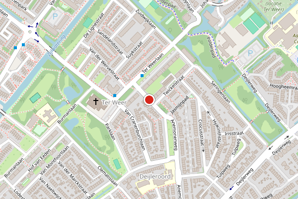 Brandweer-melding op Anemonenweg, Wassenaar op 13 mei, kaart-overzicht