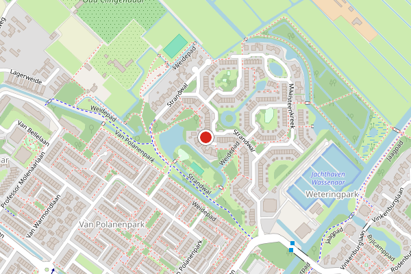 Brandweer-melding op Strandwal, Wassenaar op 11 mei, kaart-overzicht