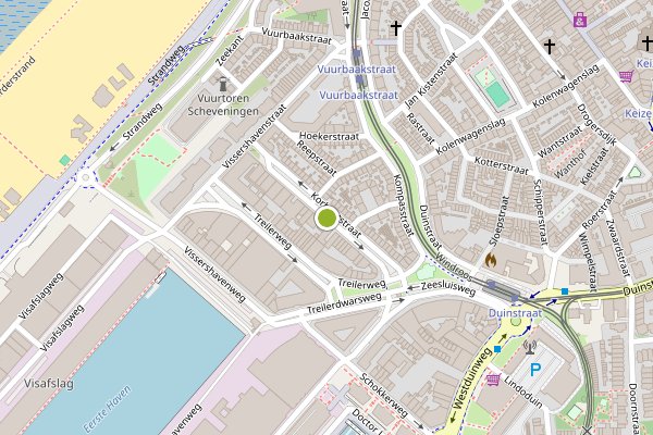 Ambulance-melding op Korbootstraat, Den Haag op 22 juli, kaart-overzicht