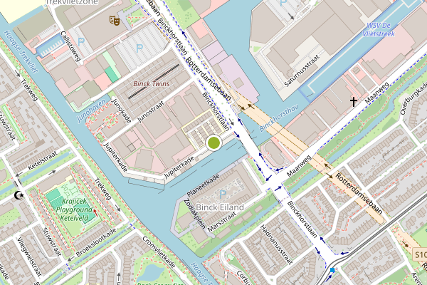 Ambulance-melding op Jupiterkade, Den Haag op 22 juli, kaart-overzicht