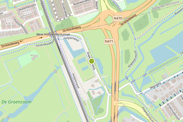 Ambulance-melding op Klapwijkseweg, Pijnacker op 13 mei, kaart-overzicht