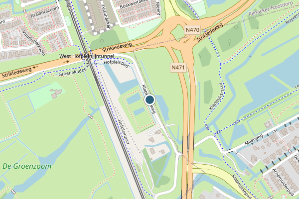 Politie-melding op Klapwijkseweg, Pijnacker op 13 mei, kaart-overzicht
