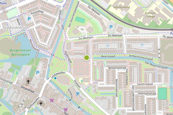 Ambulance-melding op Beatrijspad, Zoetermeer op 22 juli, kaart-overzicht