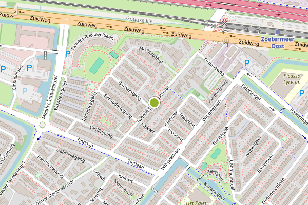 Ambulance-melding op Tweede Stationsstraat, Zoetermeer op 22 juli, kaart-overzicht