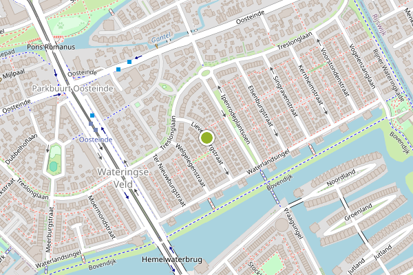 Ambulance-melding op Lievensbergstraat, Den Haag op 22 juli, kaart-overzicht